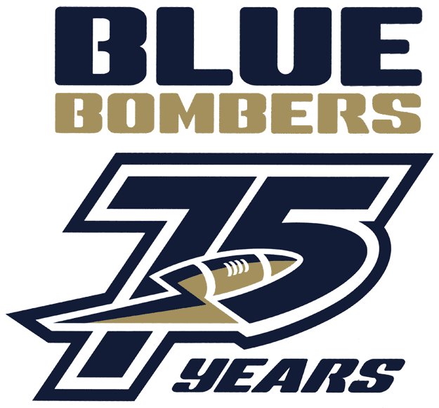 winnipeg blue bombers 2005 anniversary logo iron on transfers for clothing